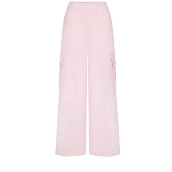 SKIMS Pants - SKIMS COTTON FLEECE CARGO PANTS CHERRY BLOSSOM